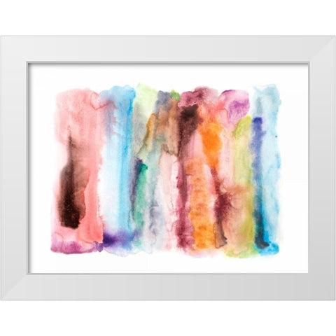 Autumn Sunet White Modern Wood Framed Art Print by Orlov, Irena