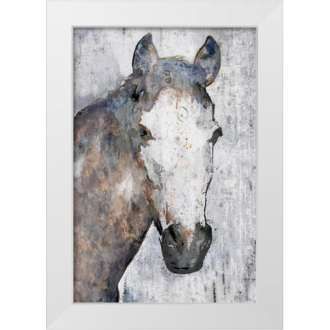 Horse Portrait I White Modern Wood Framed Art Print by Orlov, Irena