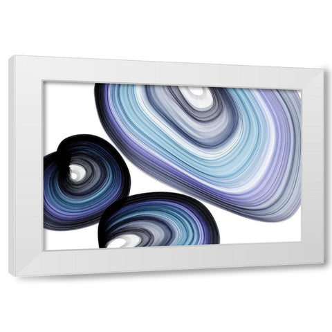 Azure II White Modern Wood Framed Art Print by Orlov, Irena