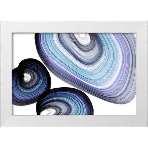 Azure II White Modern Wood Framed Art Print by Orlov, Irena
