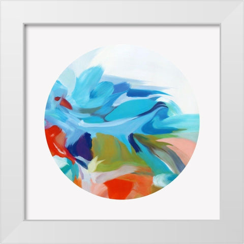 Miracle Circle  White Modern Wood Framed Art Print by Orlov, Irena
