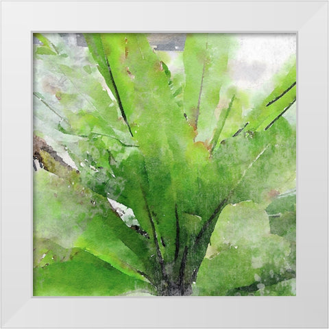 Rustic Green Embrace I  White Modern Wood Framed Art Print by Orlov, Irena