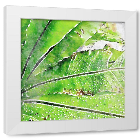 Rustic Green Embrace II White Modern Wood Framed Art Print by Orlov, Irena