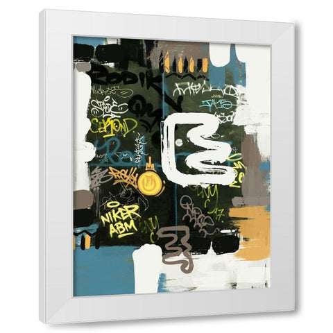 Space For Words White Modern Wood Framed Art Print by Orlov, Irena
