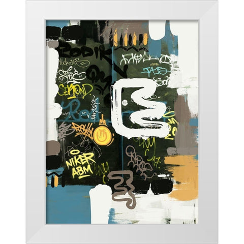 Space For Words White Modern Wood Framed Art Print by Orlov, Irena