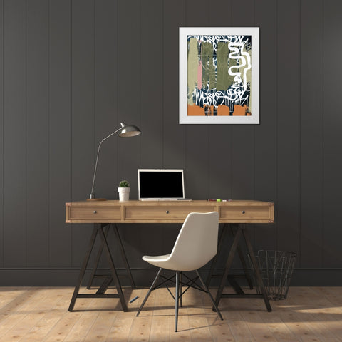 Exit White Modern Wood Framed Art Print by Orlov, Irena