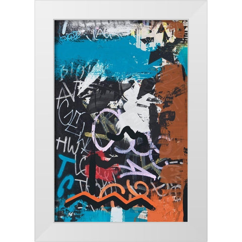 Word On The Street I White Modern Wood Framed Art Print by Orlov, Irena