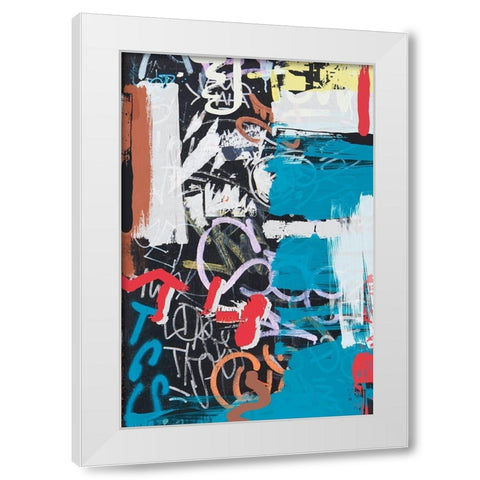 Word On The Street II White Modern Wood Framed Art Print by Orlov, Irena