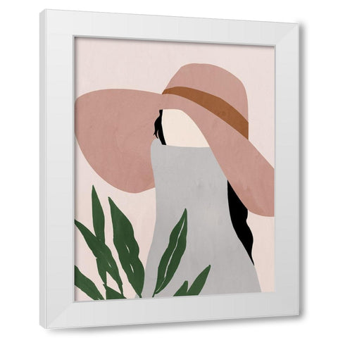 Tiana White Modern Wood Framed Art Print by Sozi