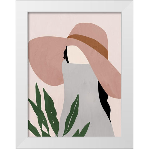 Tiana White Modern Wood Framed Art Print by Sozi