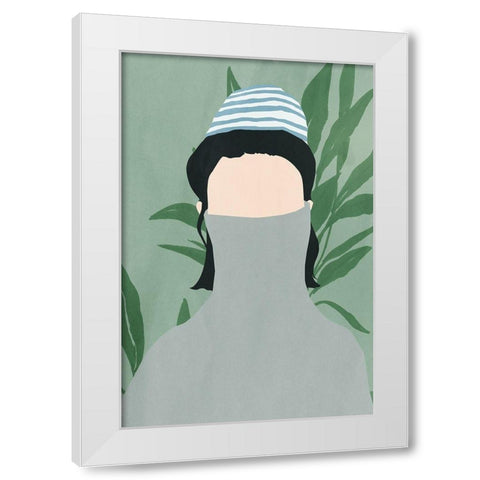 Ameli White Modern Wood Framed Art Print by Sozi