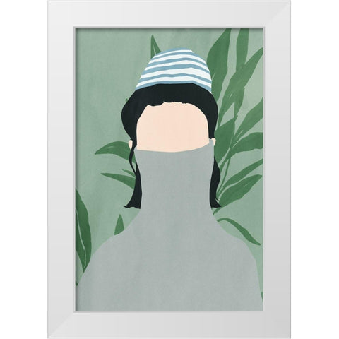 Ameli White Modern Wood Framed Art Print by Sozi