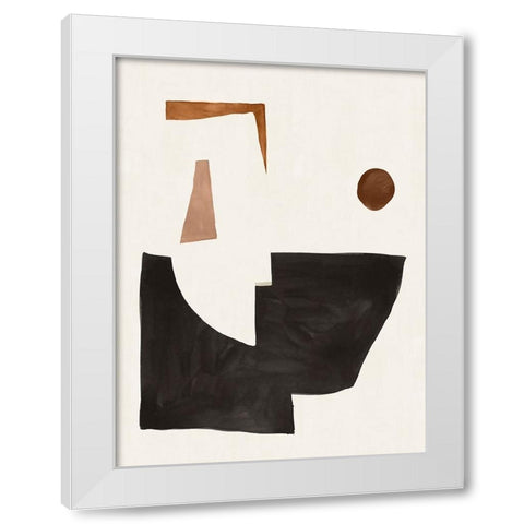 Blockway II White Modern Wood Framed Art Print by Sozi