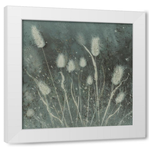 Small grasses White Modern Wood Framed Art Print by Talen