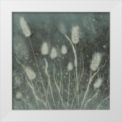 Small grasses White Modern Wood Framed Art Print by Talen
