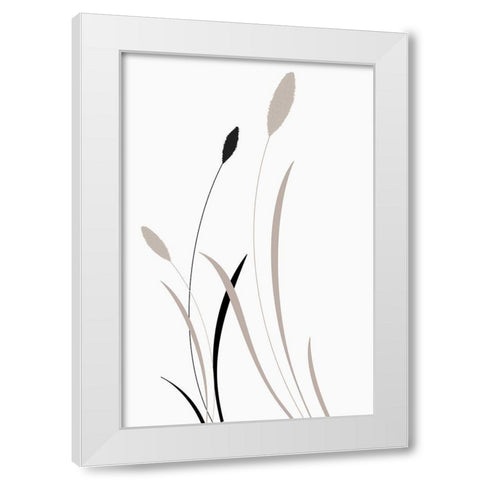 Bunny Grass II White Modern Wood Framed Art Print by Studio I