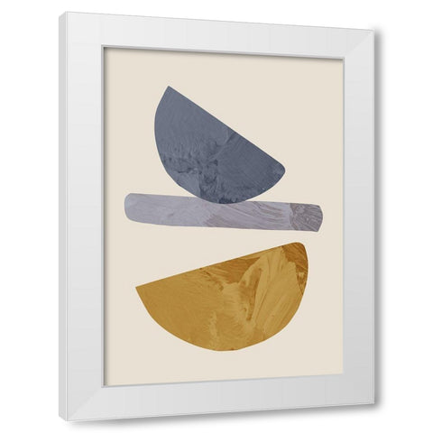 Collage 01 White Modern Wood Framed Art Print by Studio