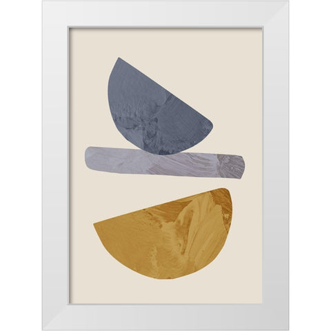 Collage 01 White Modern Wood Framed Art Print by Studio