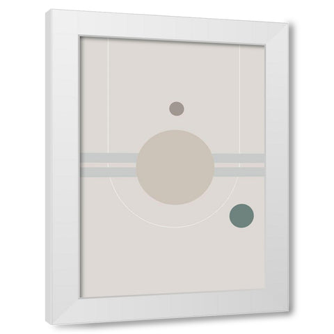 Space Orbit 01 White Modern Wood Framed Art Print by Studio II