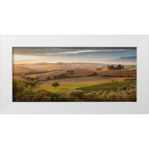 Fairyland at Dawn  White Modern Wood Framed Art Print by Svoboda