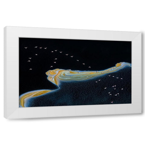 Dancer  in the Sky White Modern Wood Framed Art Print by Fischer