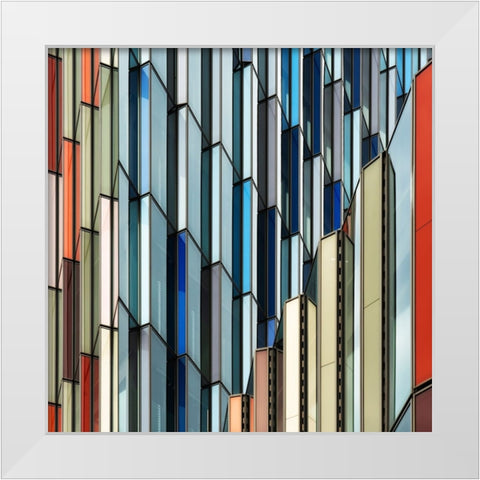 Vangindertael - Facade Art White Modern Wood Framed Art Print by Vangindertael