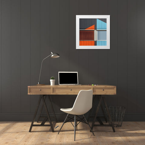 Vangindertael - Warehouse Deco White Modern Wood Framed Art Print by Vangindertael