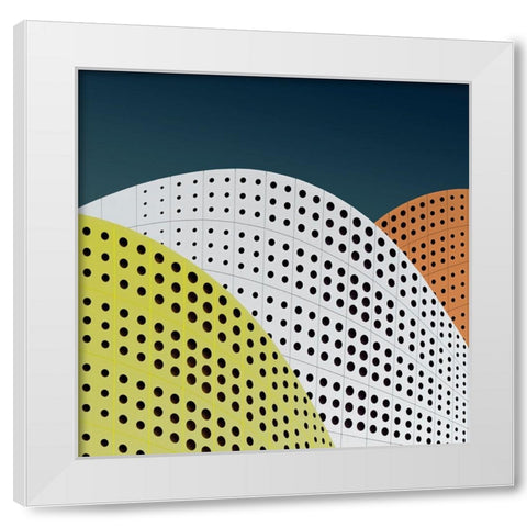 Vangindertael - Perforations White Modern Wood Framed Art Print by Vangindertael