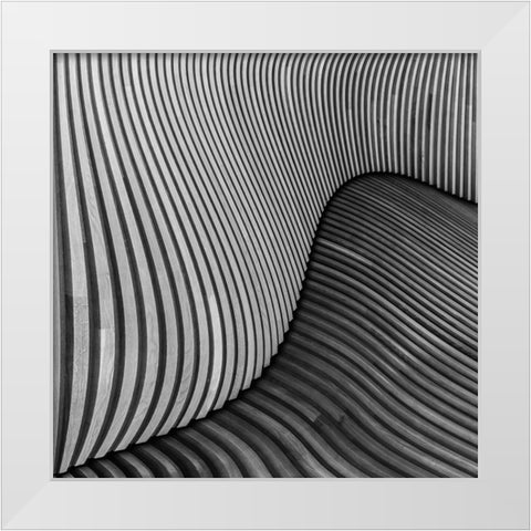 Vangindertael - Tangled wood White Modern Wood Framed Art Print by Vangindertael