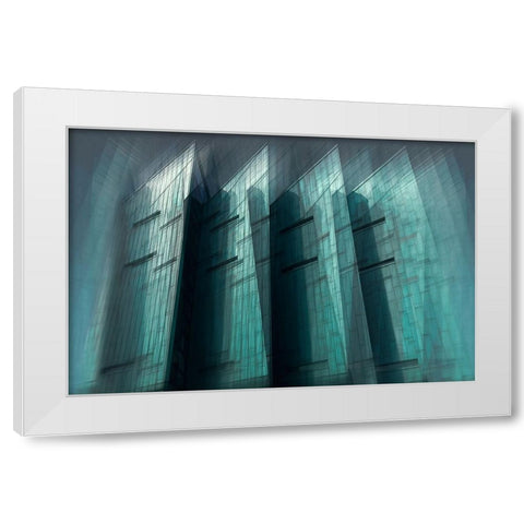 Arro - Blades  White Modern Wood Framed Art Print by Arro