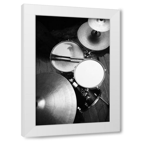 Yakovlev - Drums  White Modern Wood Framed Art Print by Yakovlev