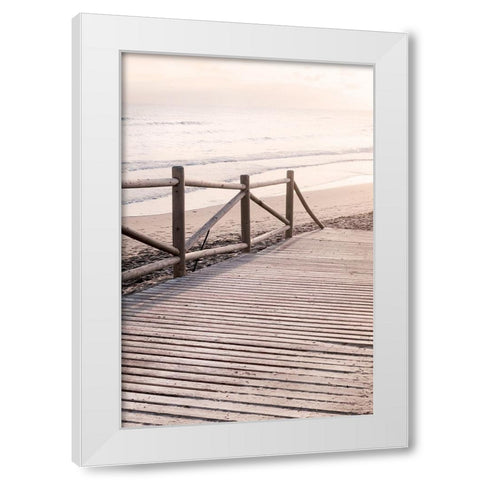 Studio III - Beach 011 White Modern Wood Framed Art Print by Studio III