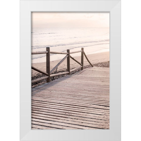 Studio III - Beach 011 White Modern Wood Framed Art Print by Studio III