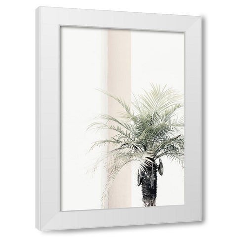 Studio III - Palm Tree  White Modern Wood Framed Art Print by Studio III