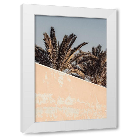 Studio III - Palm  White Modern Wood Framed Art Print by Studio III