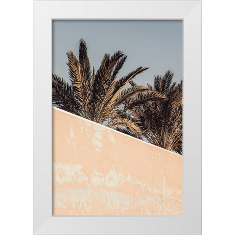Studio III - Palm  White Modern Wood Framed Art Print by Studio III