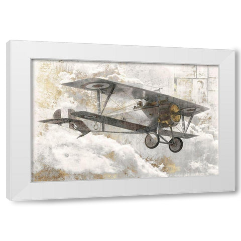 Airplane I  White Modern Wood Framed Art Print by Roozbeh