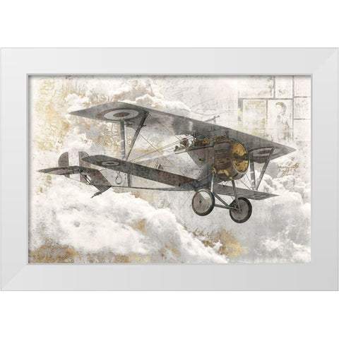 Airplane I  White Modern Wood Framed Art Print by Roozbeh