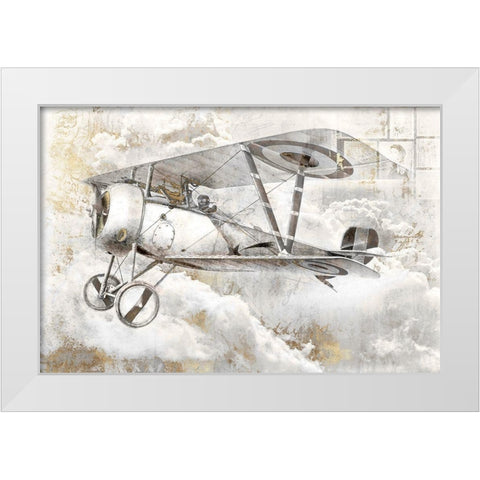 Airplane II White Modern Wood Framed Art Print by Roozbeh