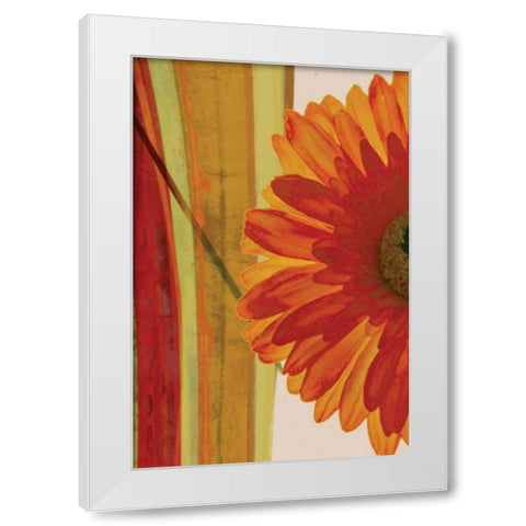 Burst White Modern Wood Framed Art Print by PI Studio