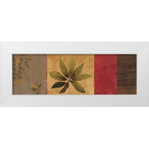 Leaf Impressions I White Modern Wood Framed Art Print by PI Studio