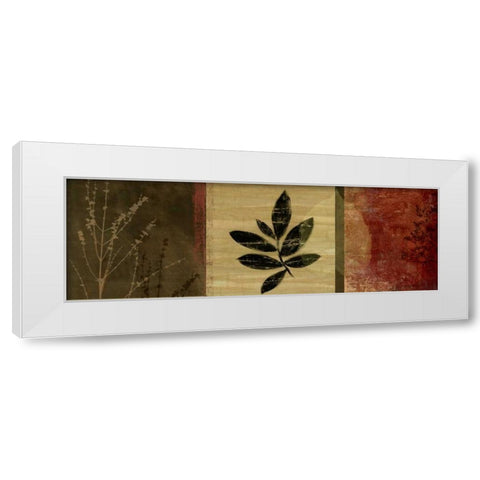 Leaf Impressions II White Modern Wood Framed Art Print by PI Studio