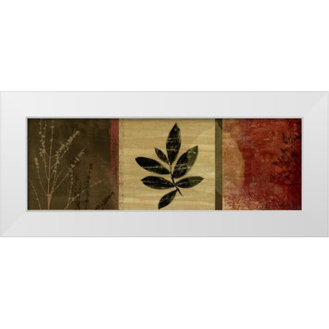 Leaf Impressions II White Modern Wood Framed Art Print by PI Studio