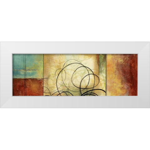 Twirlies II White Modern Wood Framed Art Print by PI Studio