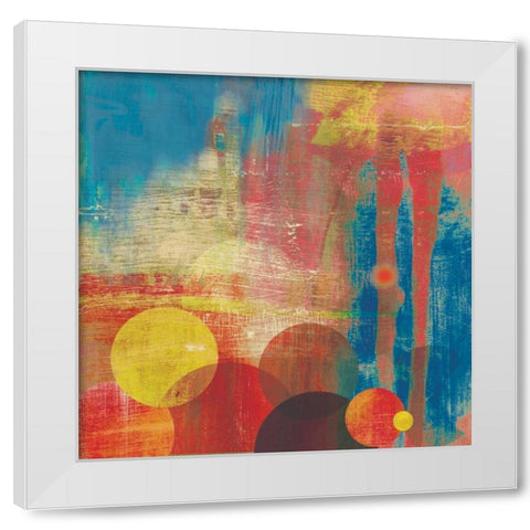 Big Lights White Modern Wood Framed Art Print by PI Studio