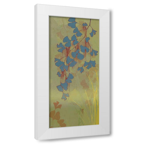 Blue Ivy White Modern Wood Framed Art Print by PI Studio