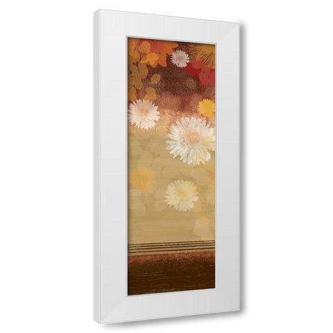 Floating Florals I White Modern Wood Framed Art Print by PI Studio