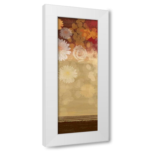 Floating Florals II White Modern Wood Framed Art Print by PI Studio