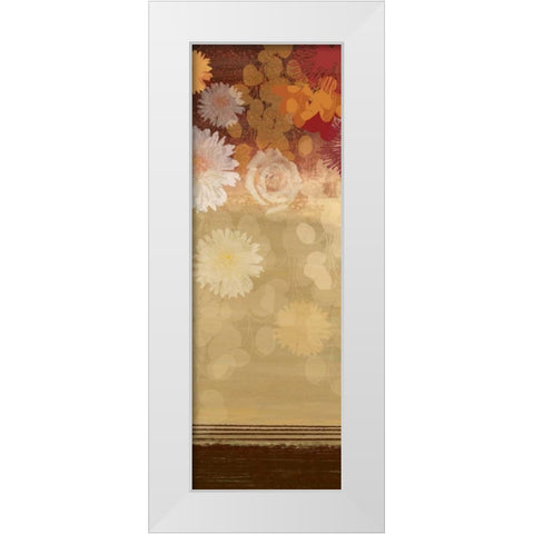 Floating Florals II White Modern Wood Framed Art Print by PI Studio