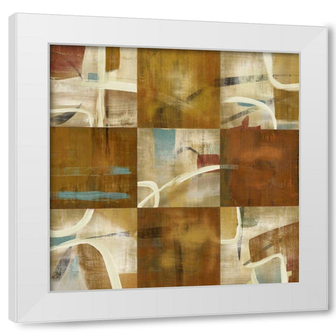 Abstraction White Modern Wood Framed Art Print by PI Studio